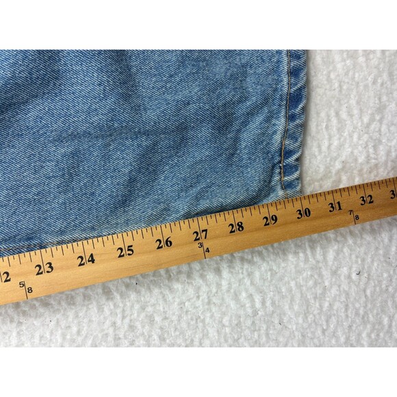 Faded Glory Original Fit Straight Jeans Men's Size 38X30 Blue Dark Wash 5-Pocket - Picture 5 of 10